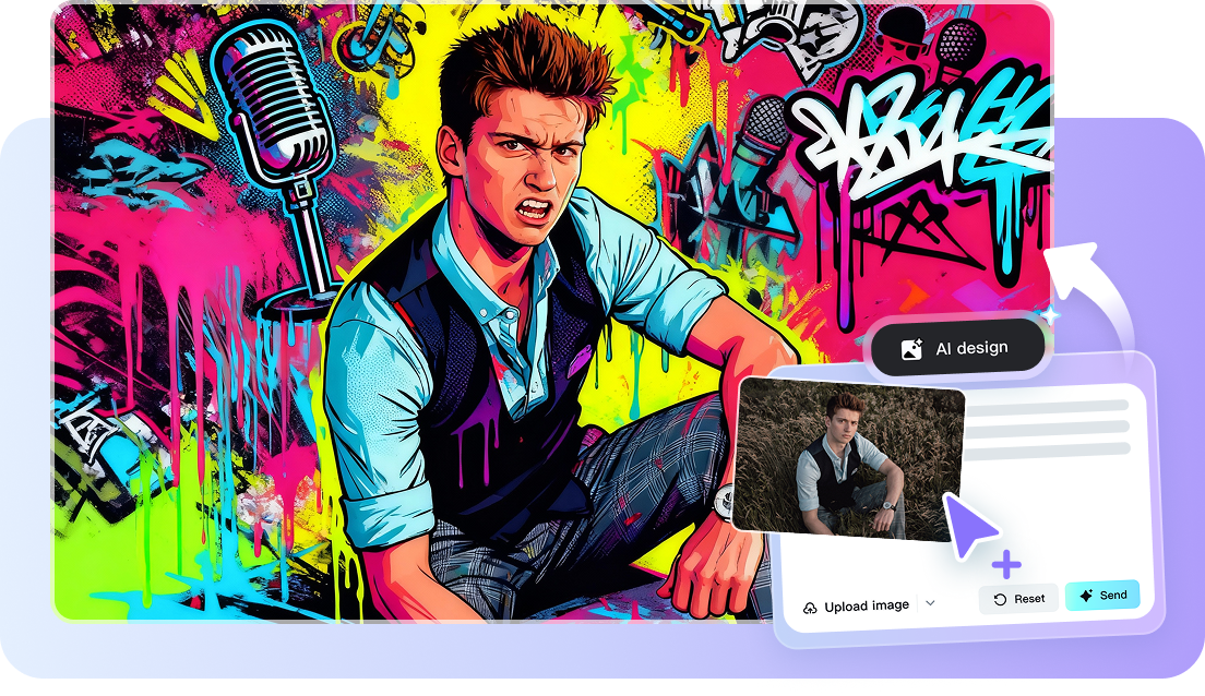 CapCut's AI design for graffiti generation