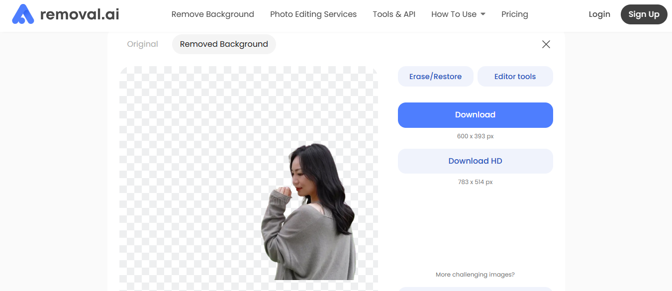 Automatic background removal