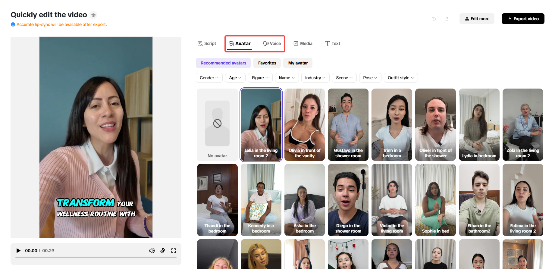 AI-generated avatars and voices