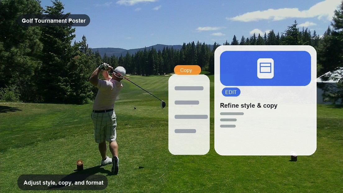 Golf Tournament Poster Maker realistic image for adjust style, copy, and format