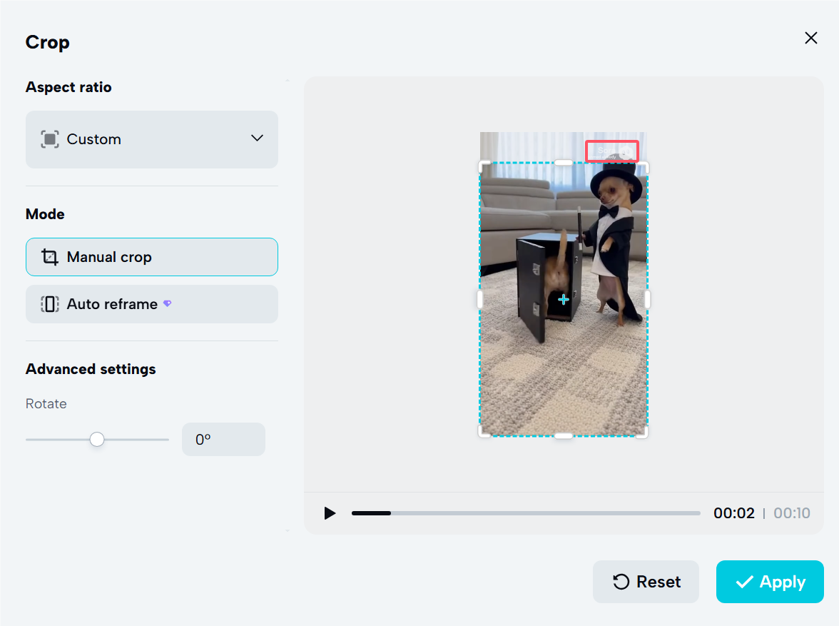 Remove the Sora AI watermark by cropping the video
