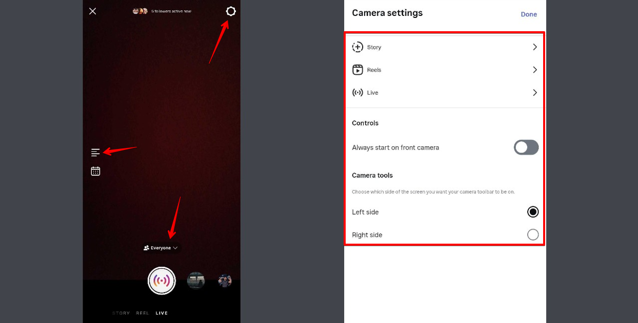 Setting up live stream