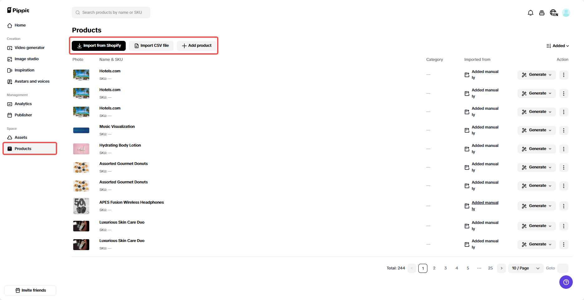 Pippit e-commerce integration
