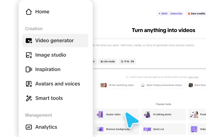 Create your podcast using a video generator 