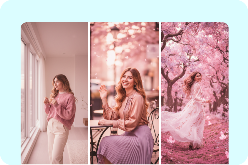 Social media aesthetic hue editing