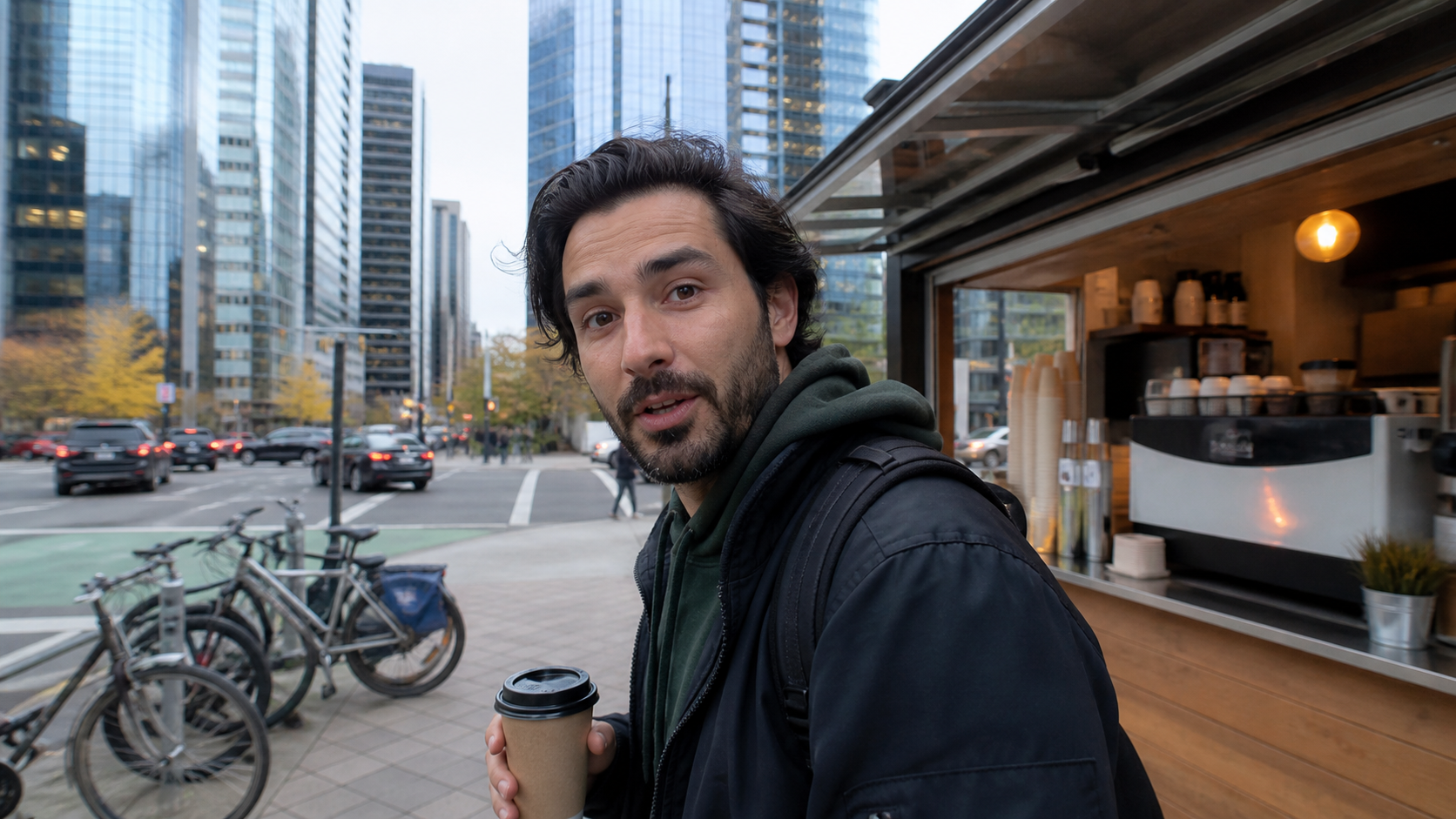 Kaffee-und-Stadt-Routine