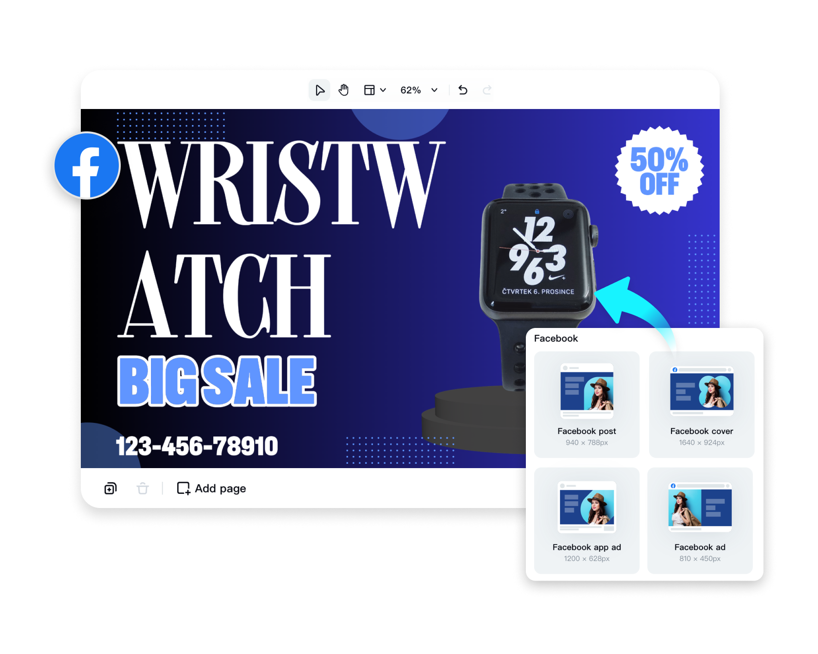 Бесплатный онлайн-ресайзер изображений для Facebook.