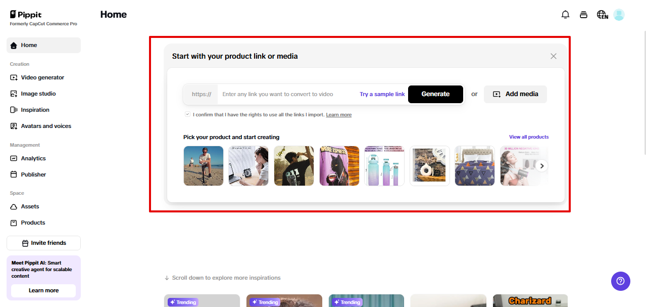 Pippit video solution