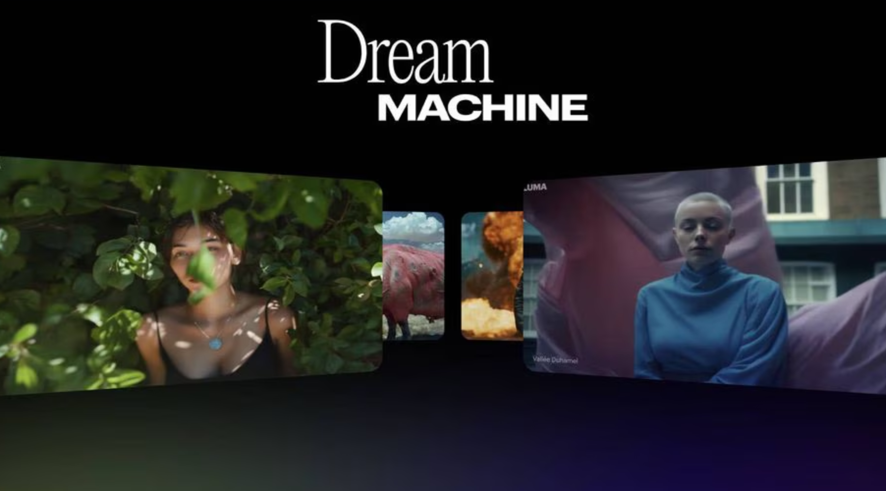 Interface of the Dream Machine AI video generator