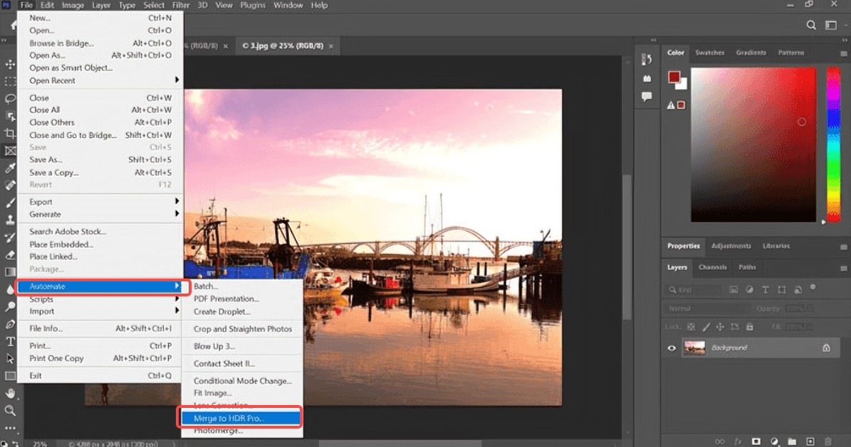 Merge to HDR pro
