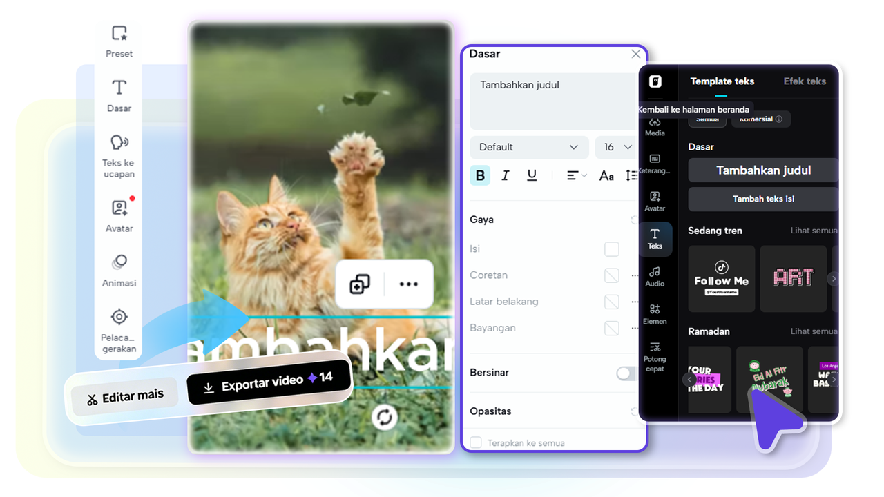 Unggah video dan hasilkan teks video otomatis