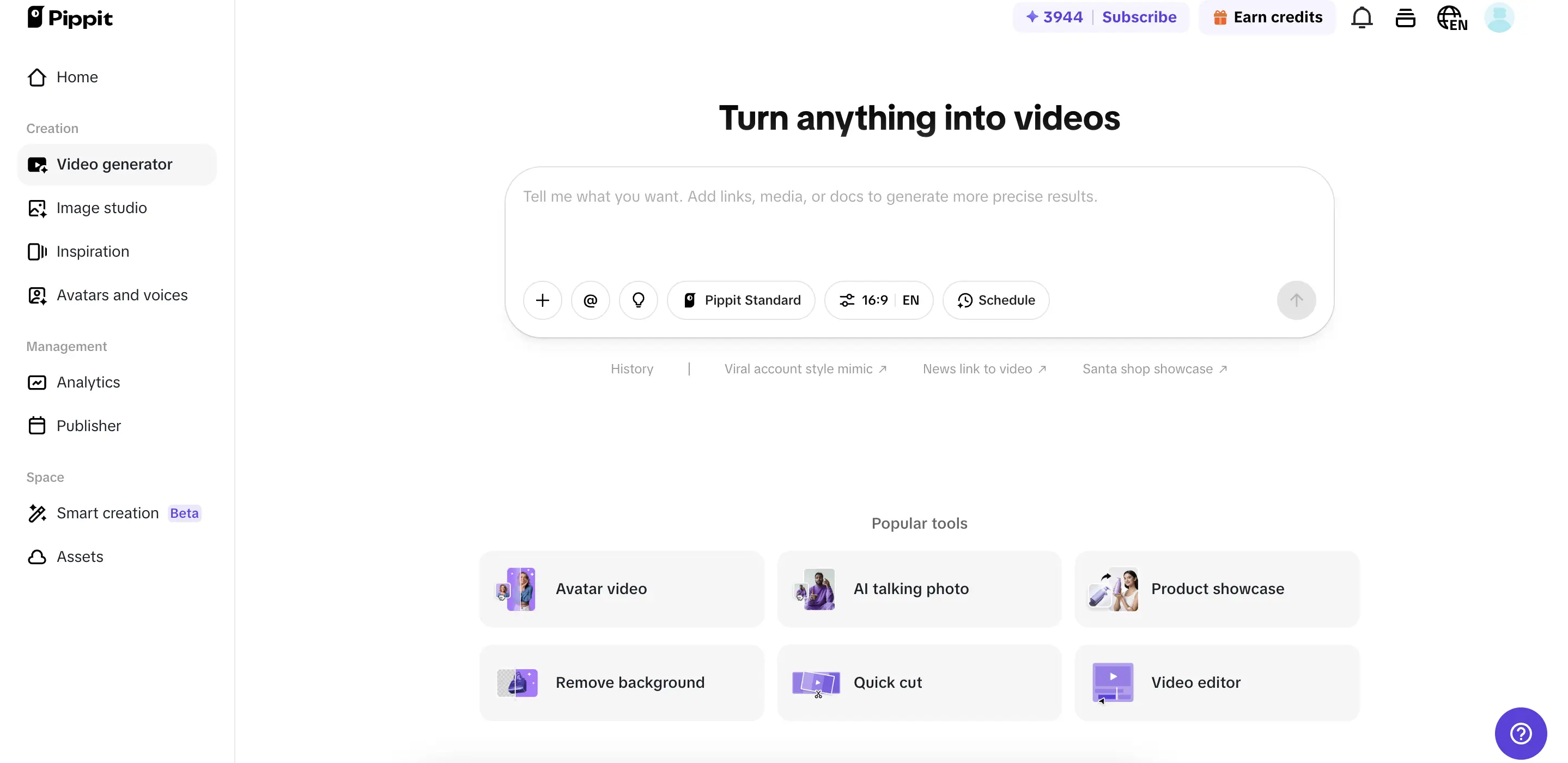 Access the Video Generator