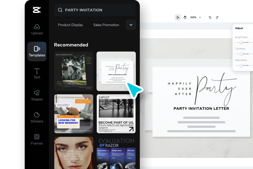 Mag-sign in at pumili ng template