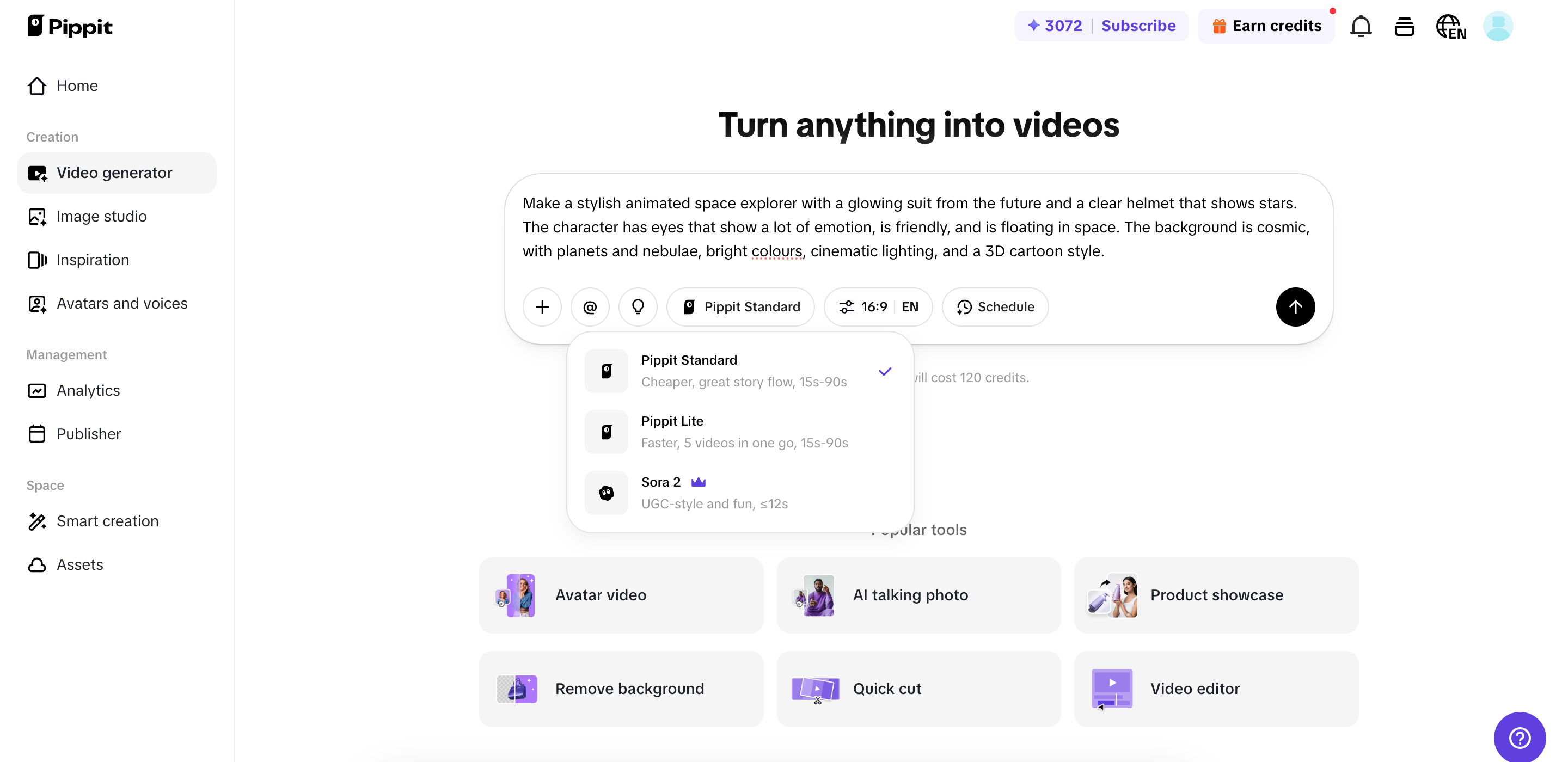 Generate your video