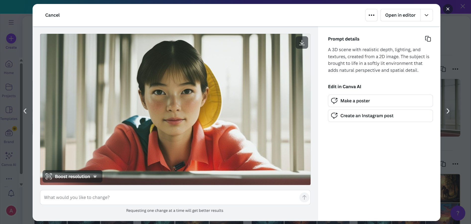 Canva interface