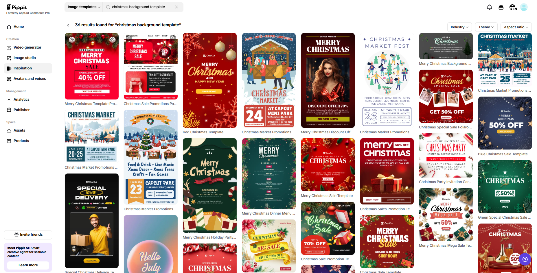 AI-powered Christmas backgrounds