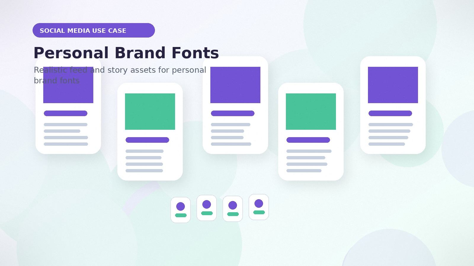 Personal Brand Fonts realistic social media use case visual for personal brand fonts