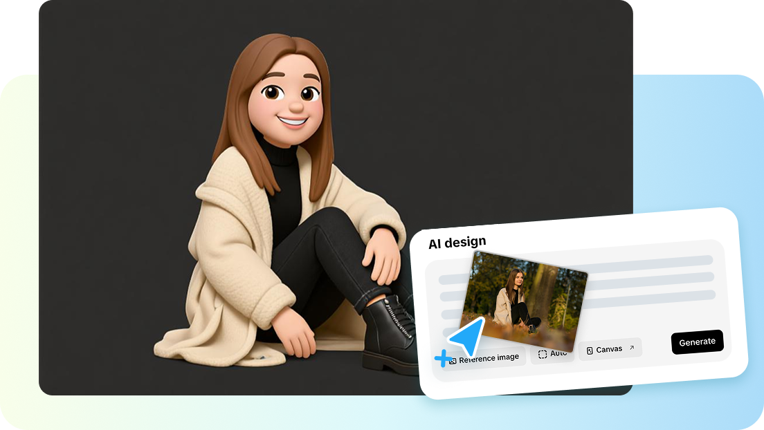 Outil de conception IA pour créer des emojis avec Pippit