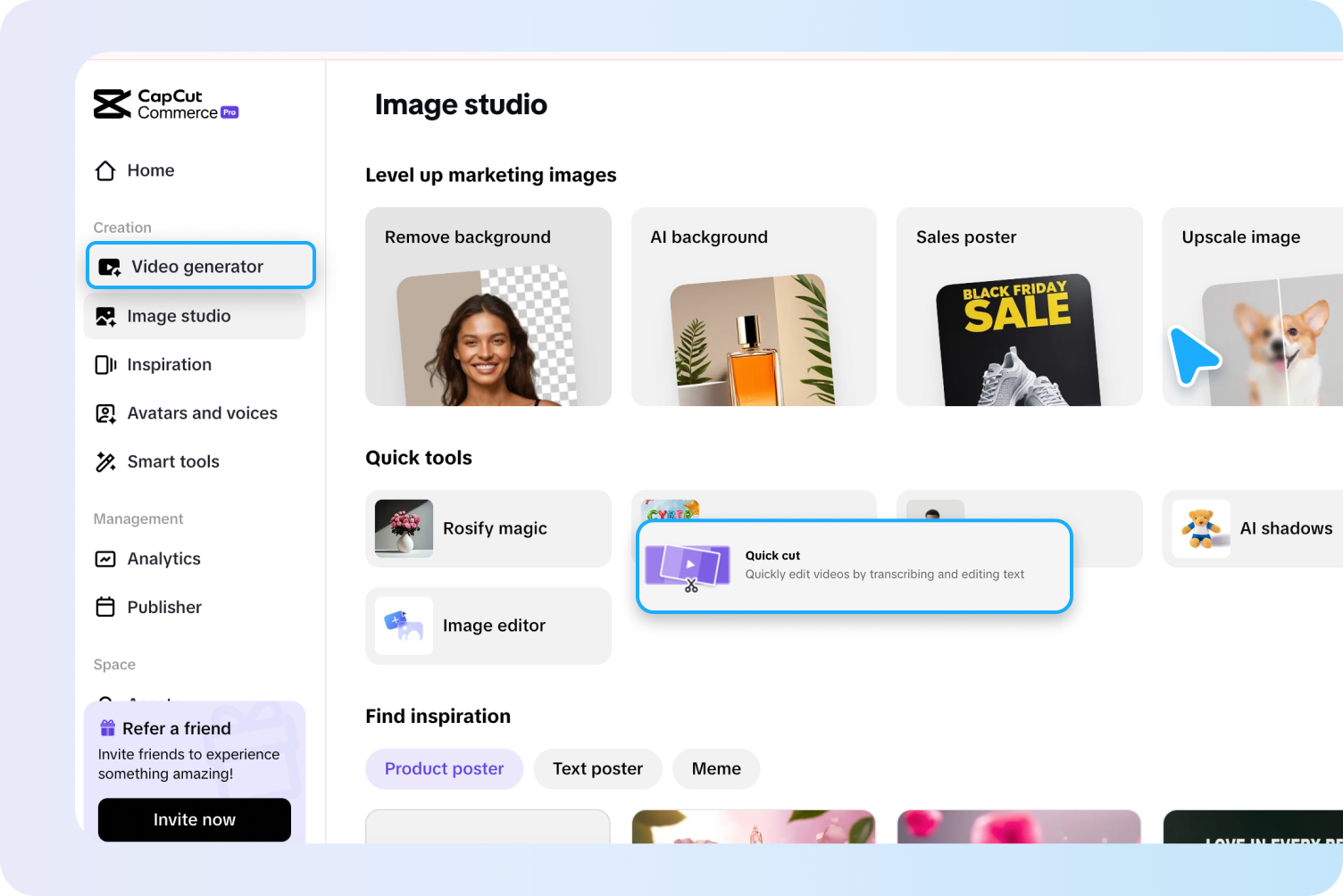 Envie o vídeo para o editor