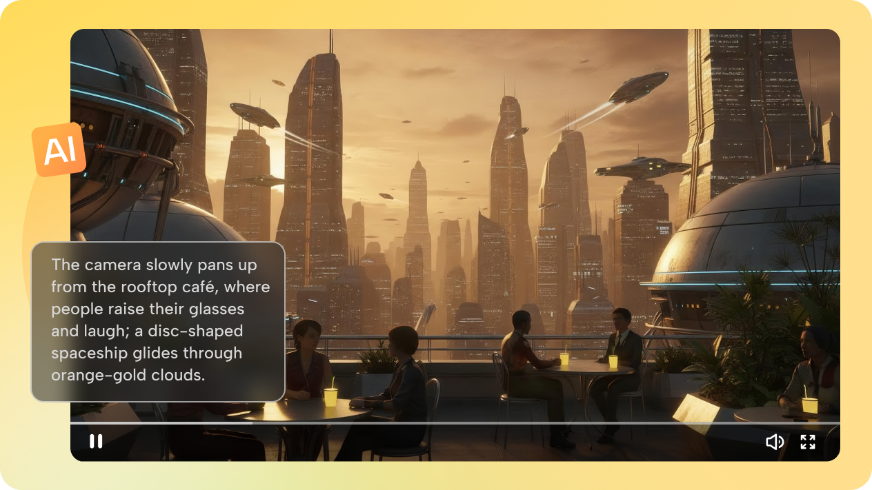 Generate sci-fi video from text prompt