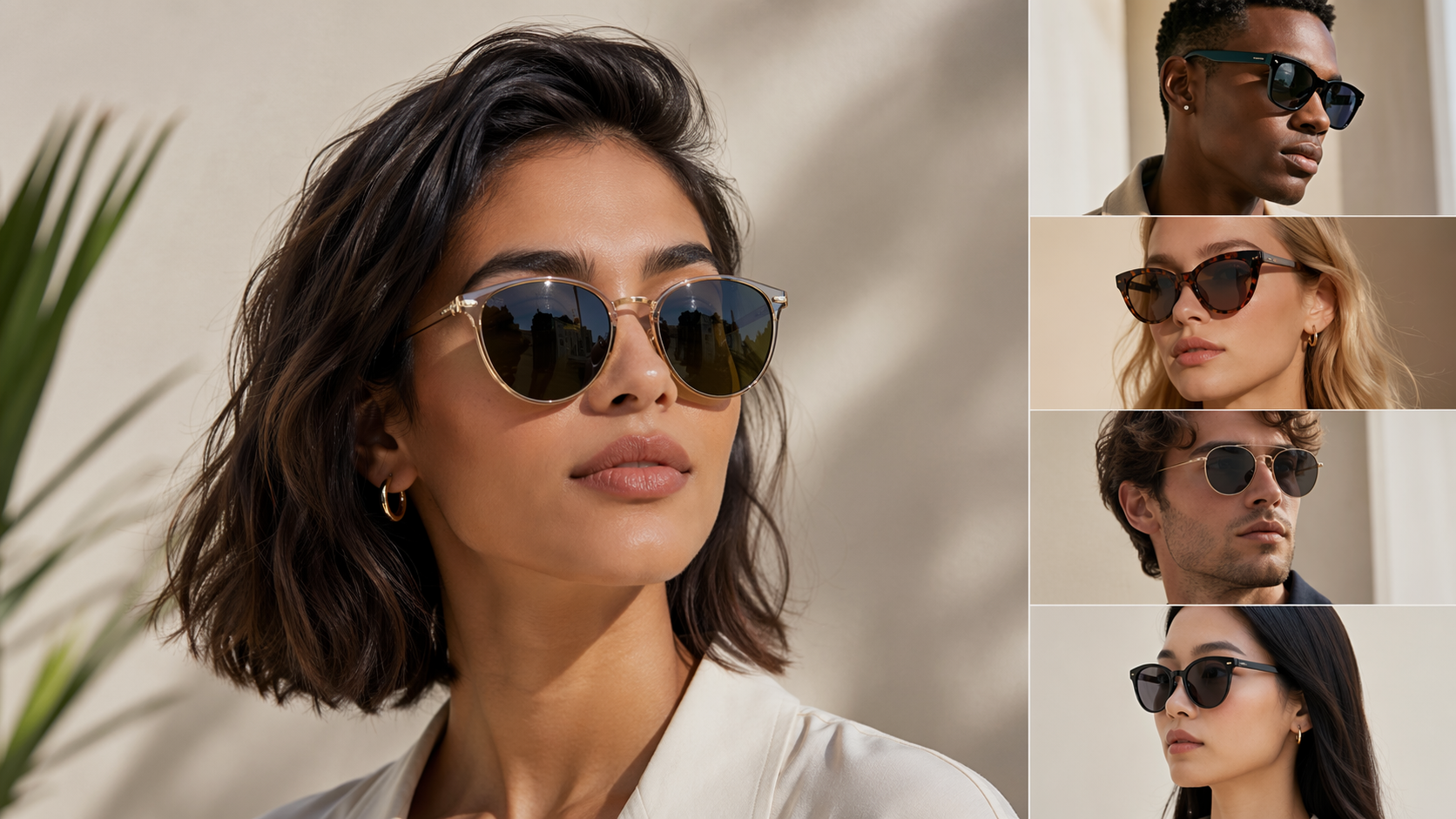 Dreamina virtual sunglasses try on prompt example 1: Aviator Sunglasses