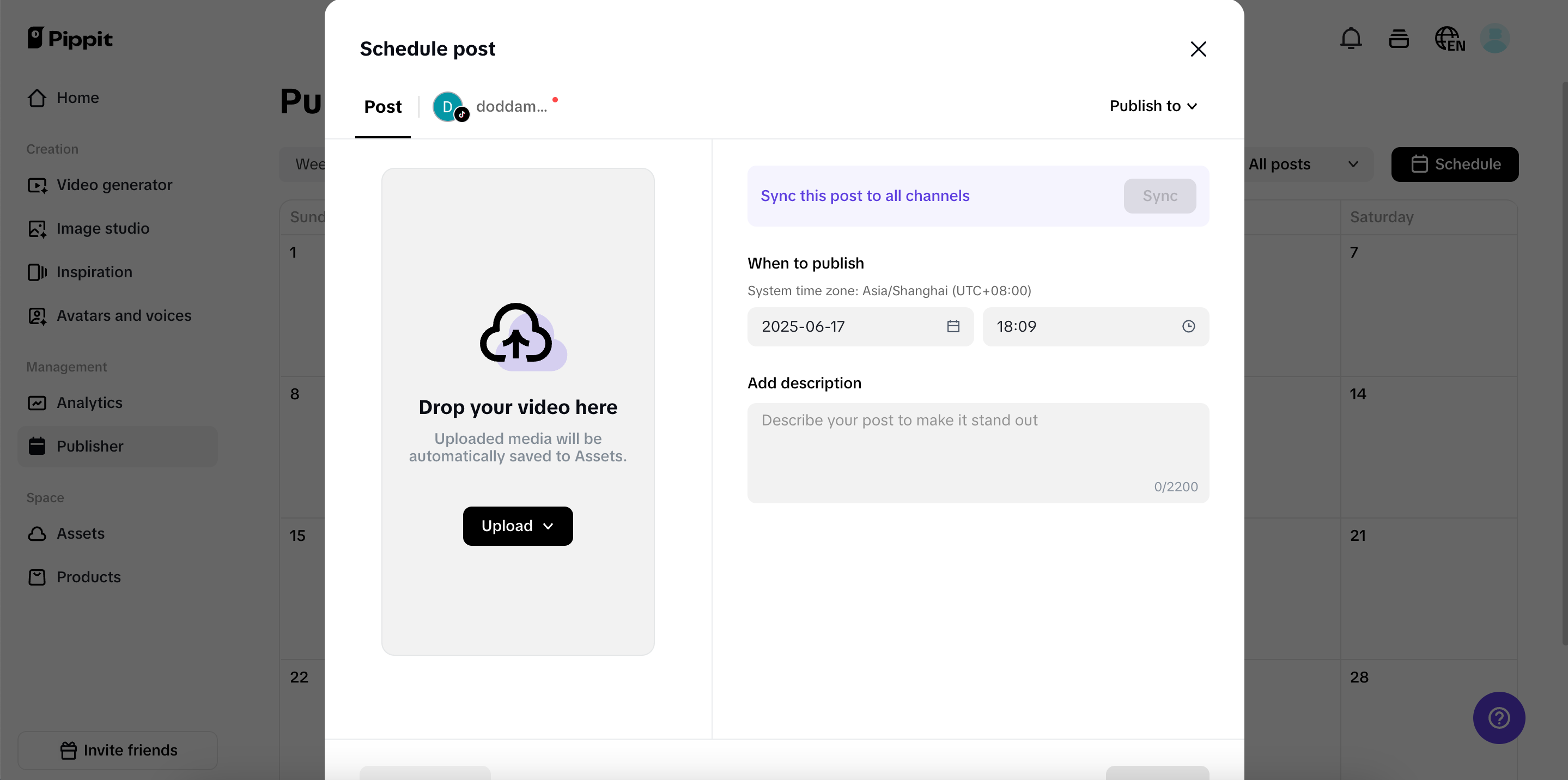 Publish and start tracking