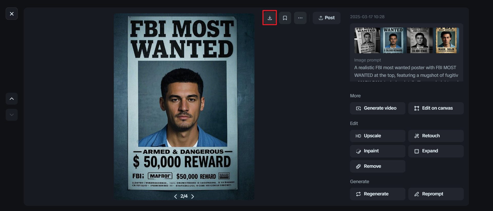 FBI wanted poster generator