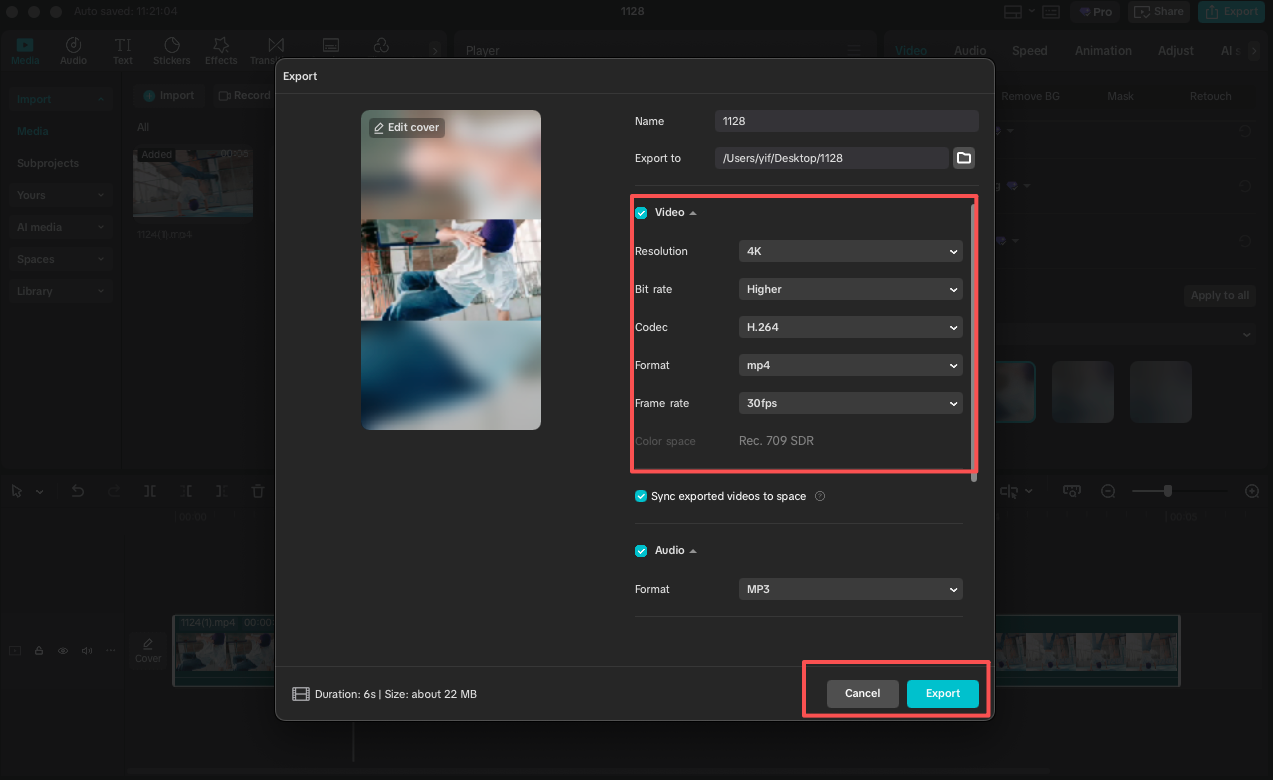 Save Blurred Sides Video