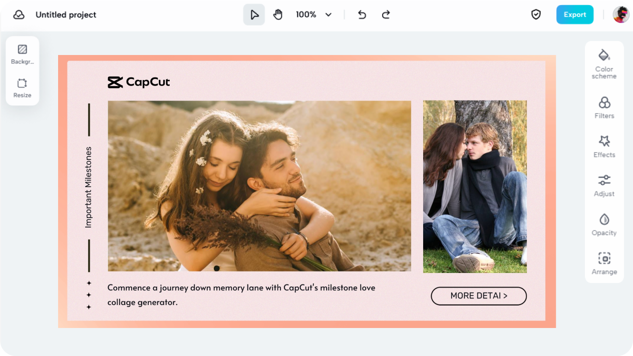 Create long-distance love collage