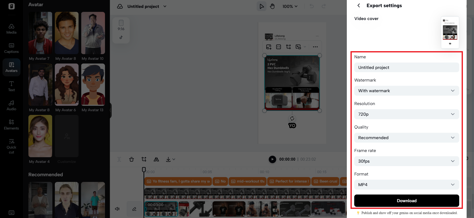 Export your video