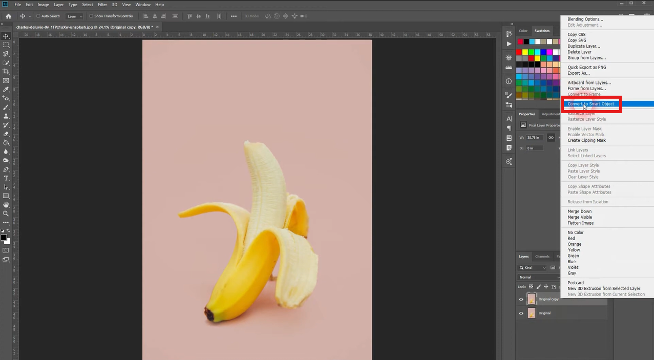 Convert it into a smart object