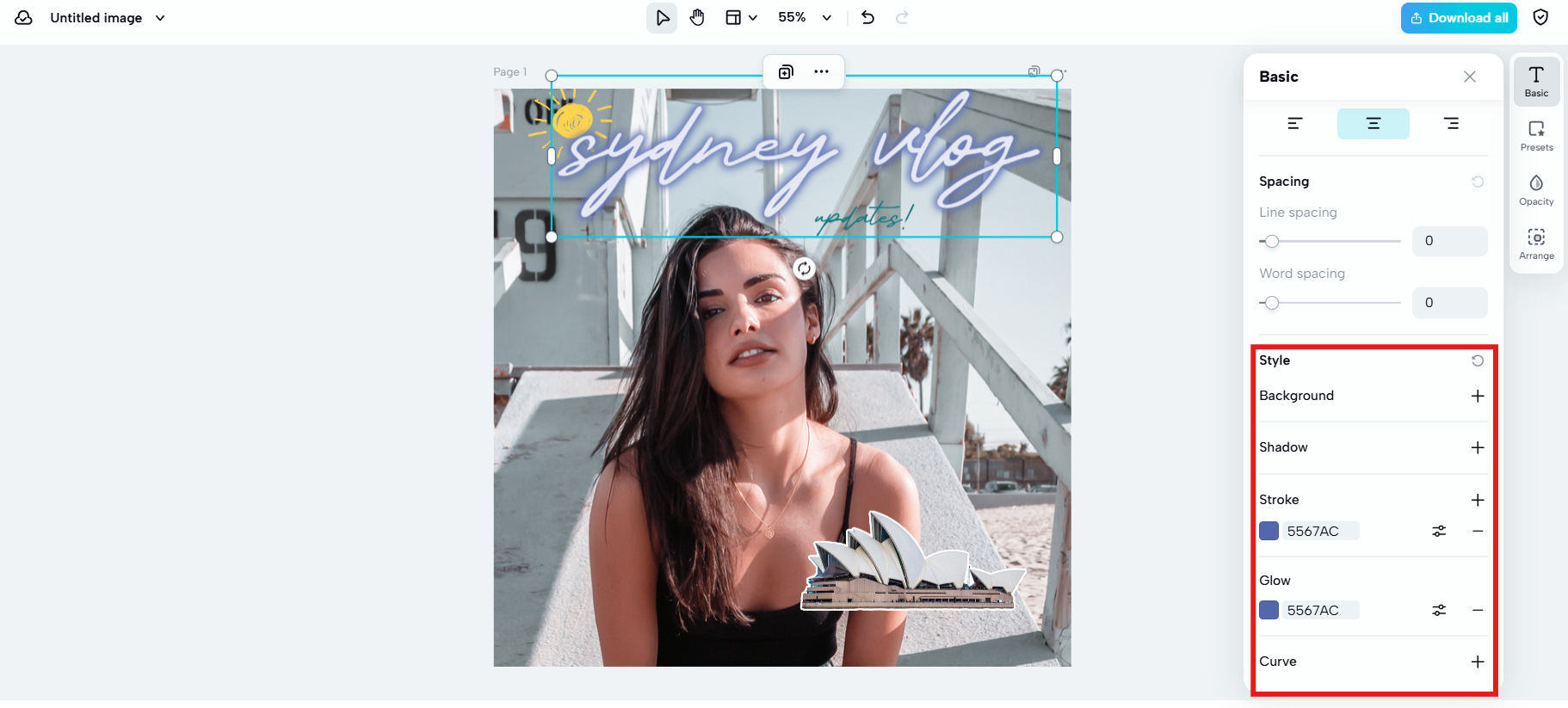 Text effects and styling