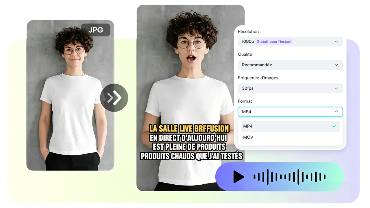 Photo parlante avec IA dans Pippit