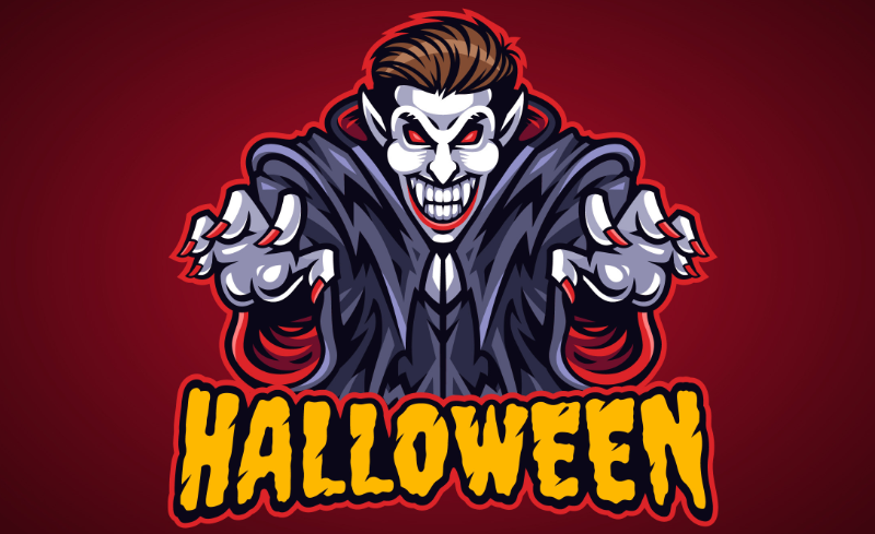 Vampier mascotte logo 's