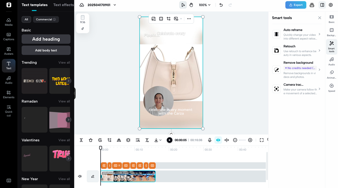AI-powered video editing