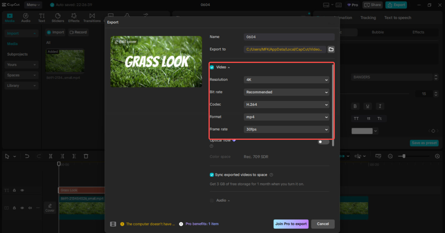 Video mit der Bangers-Schriftart exportieren
