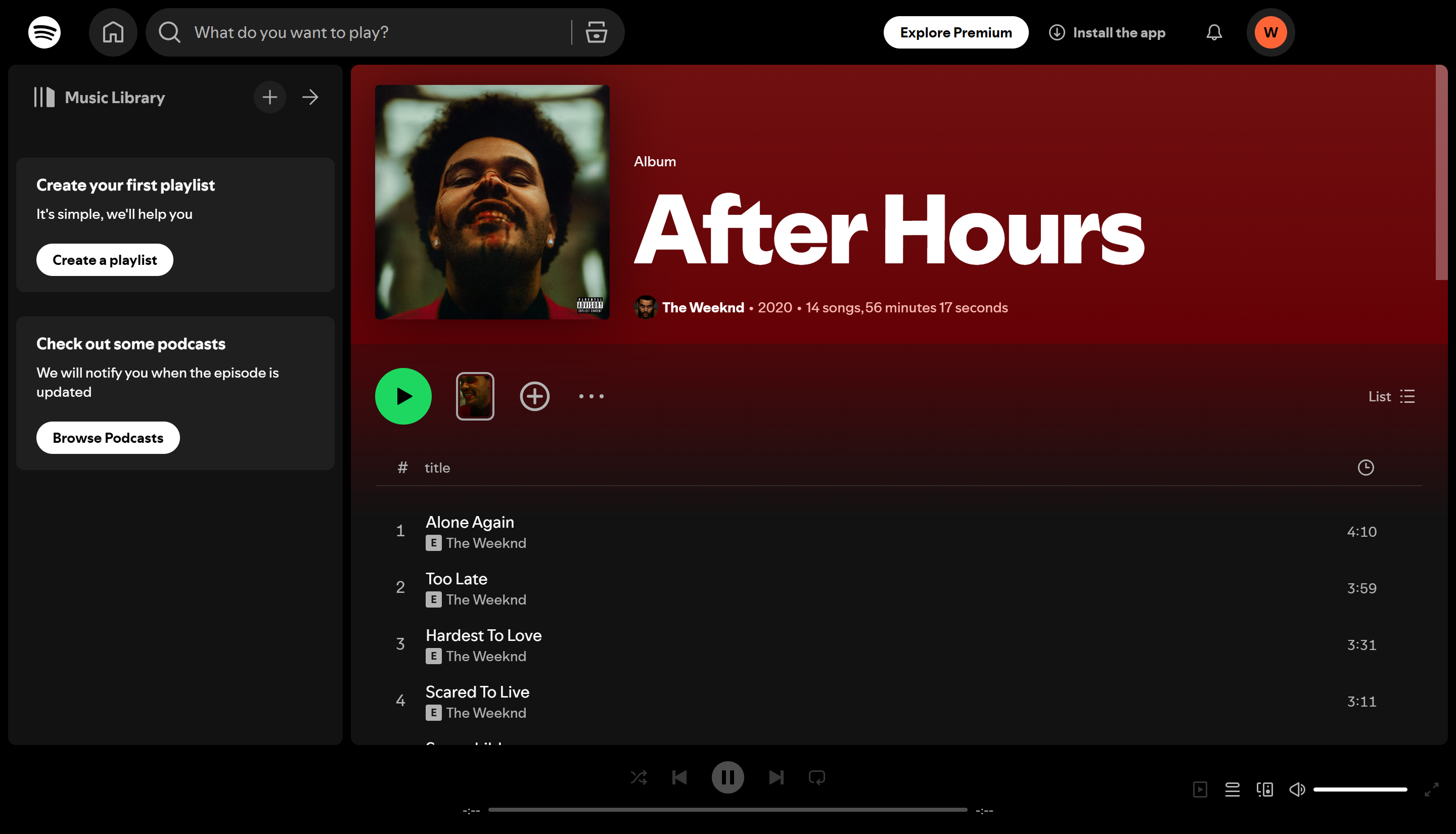 Álbumes icónicos de los 100 artistas más escuchados en Spotify: "After Hours" - The Weeknd