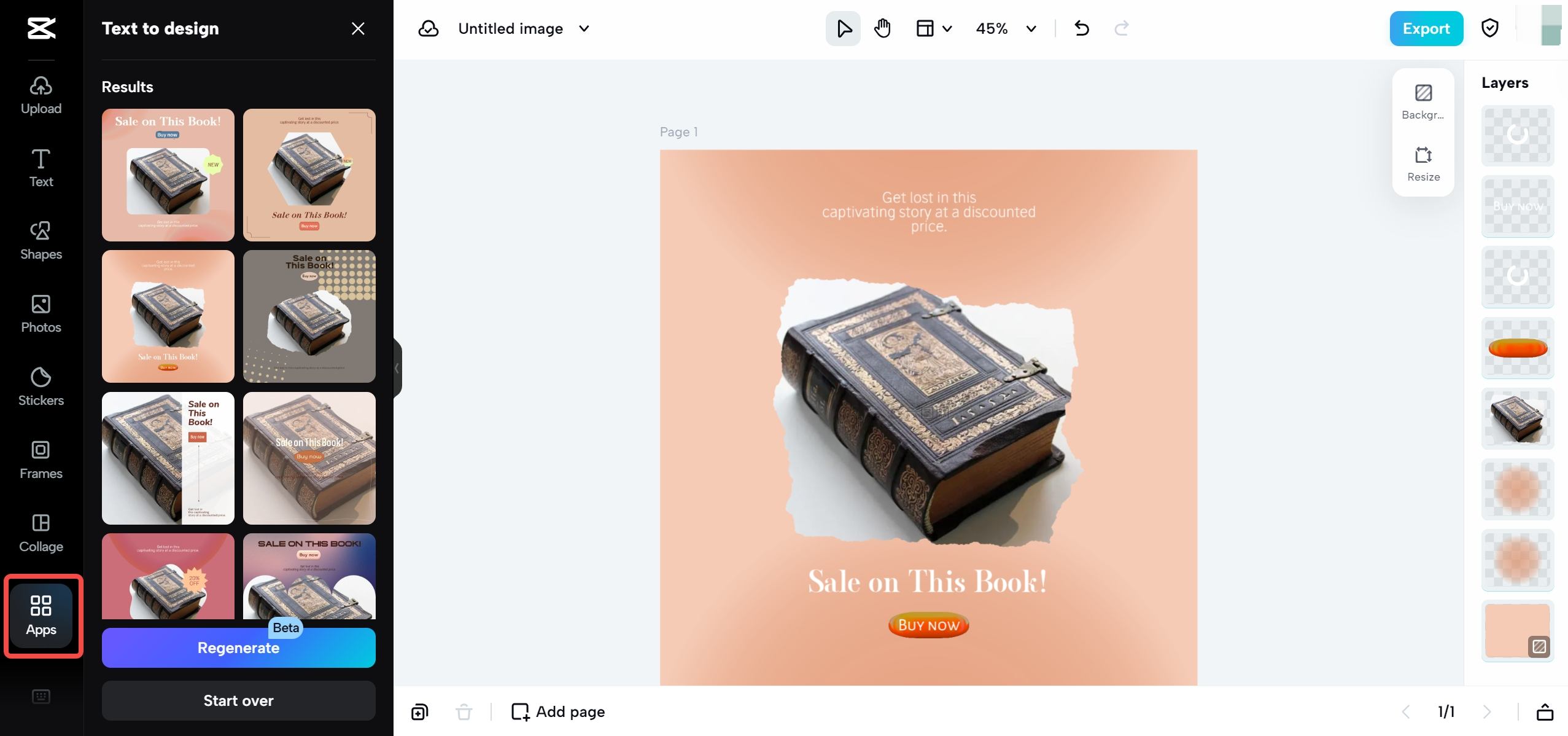 text to design