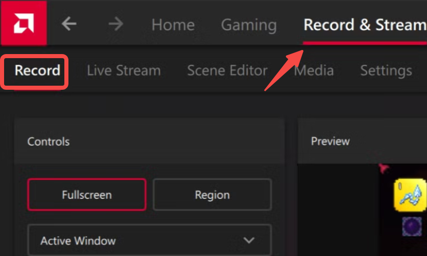 Adjusting the recording setting