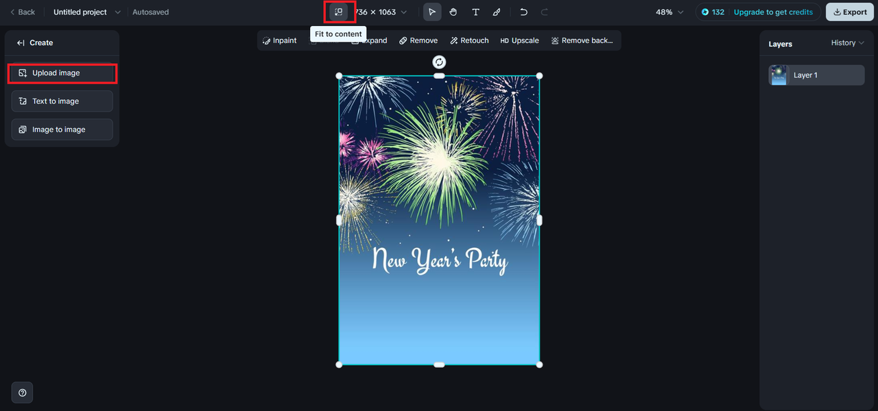 Upload the image