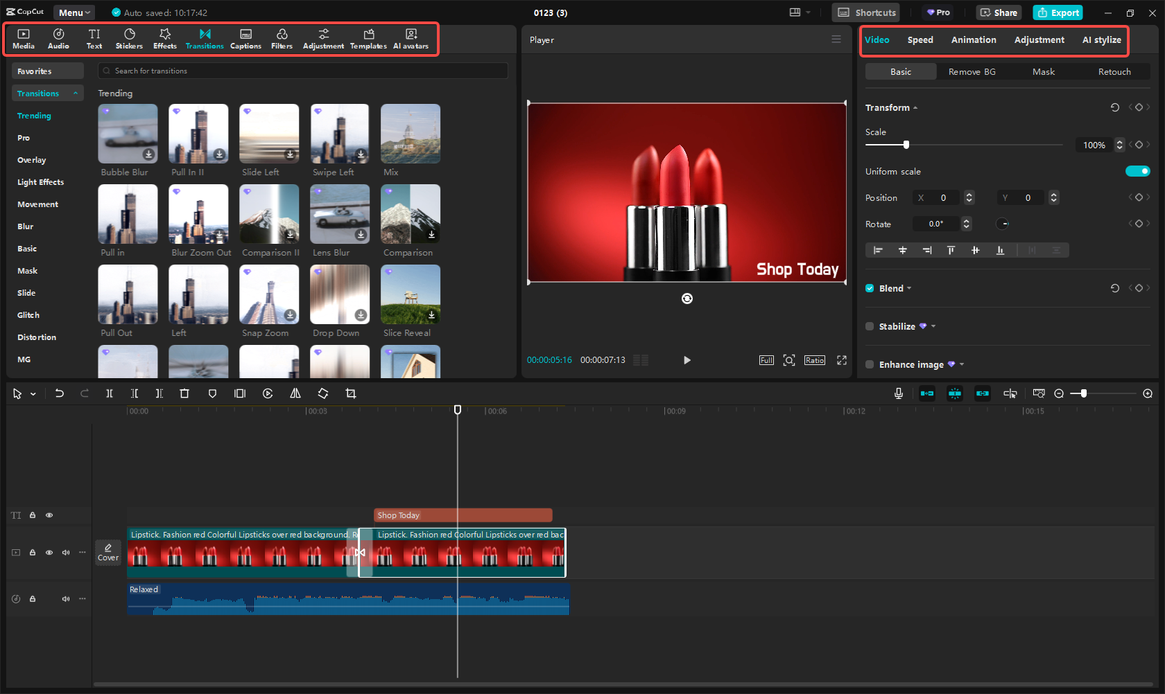 Edit and enhance the video