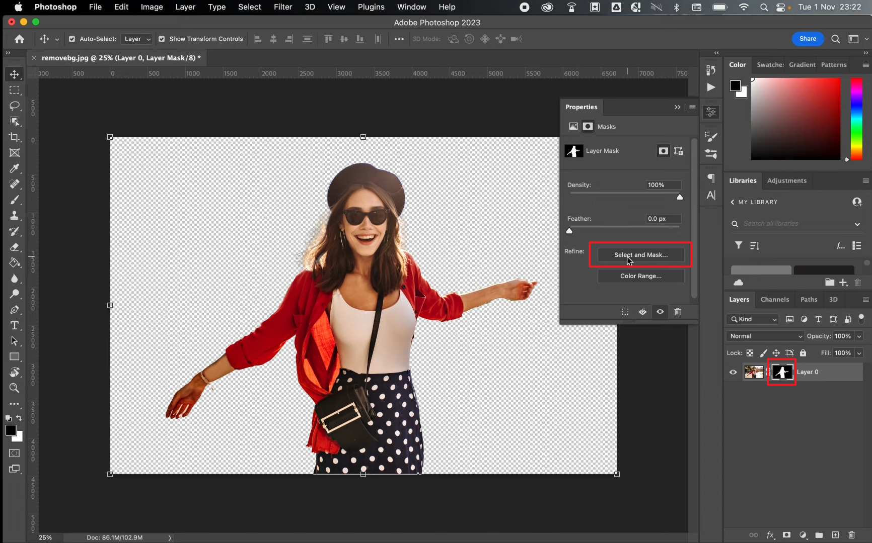 remove background with Photoshop