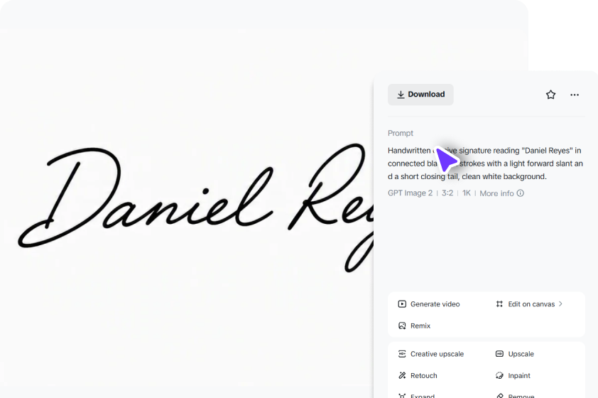 Clean up your signature and download