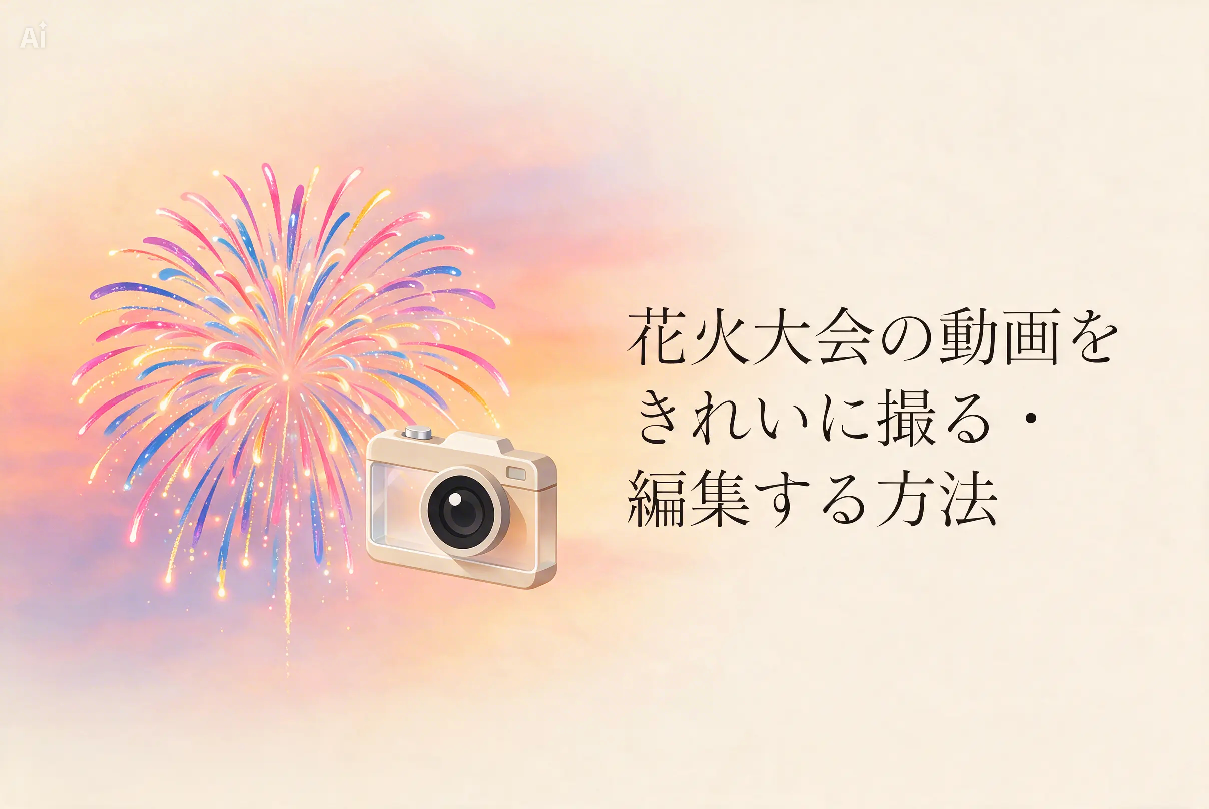 花火大会の動画をきれいに撮る・編集する方法のバナー画像