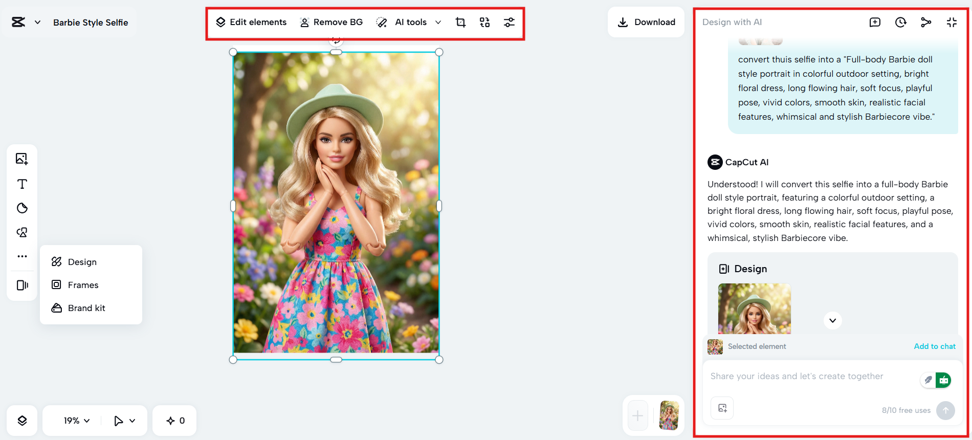 Pick your Barbie style and customize freely
