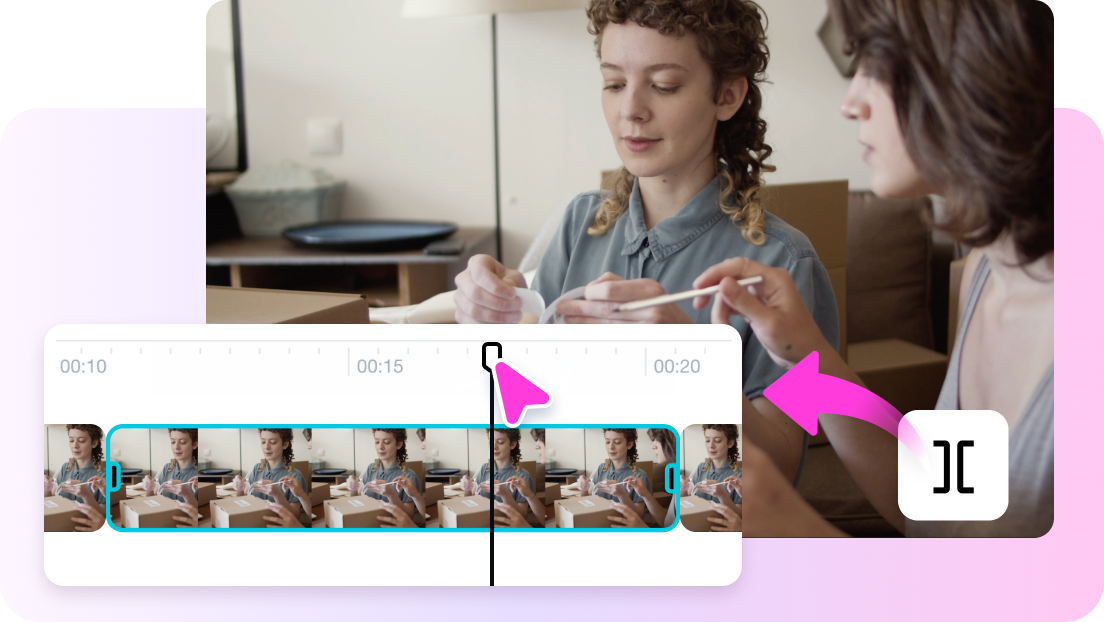 Découpez vos vidéos rapidement et facilement avec précision.
