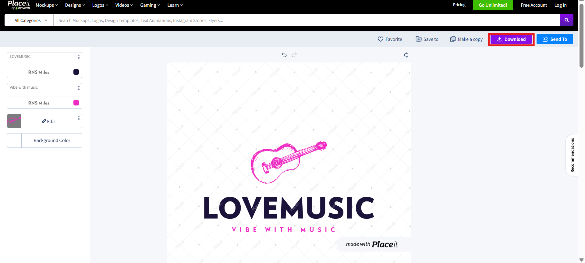 Muat turun imej akhir