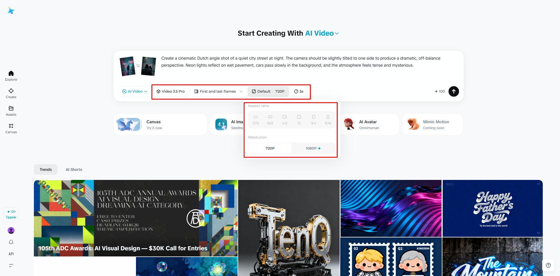 Alegeți modelul, formatul, cadrele și rezoluția