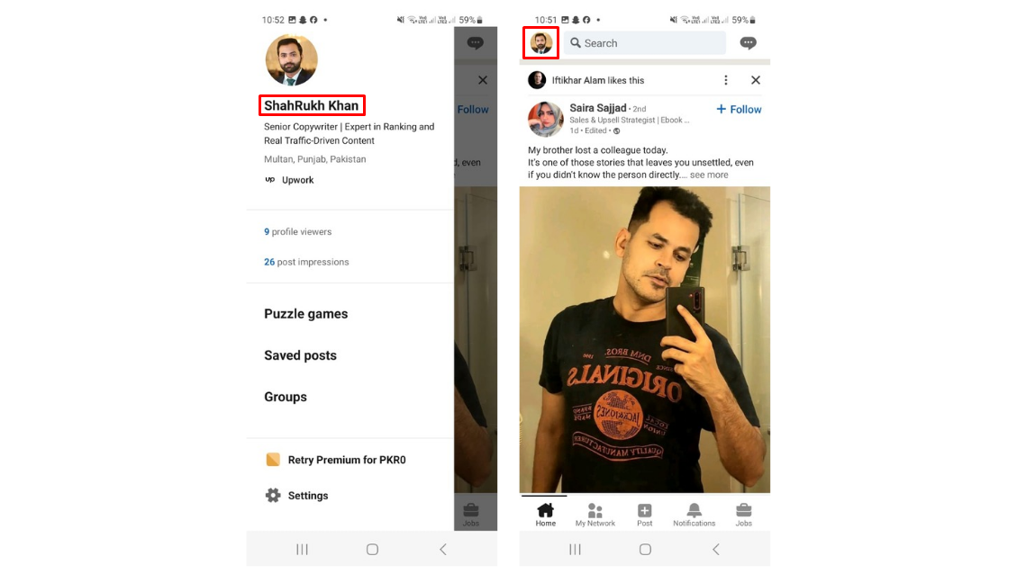 View my profile