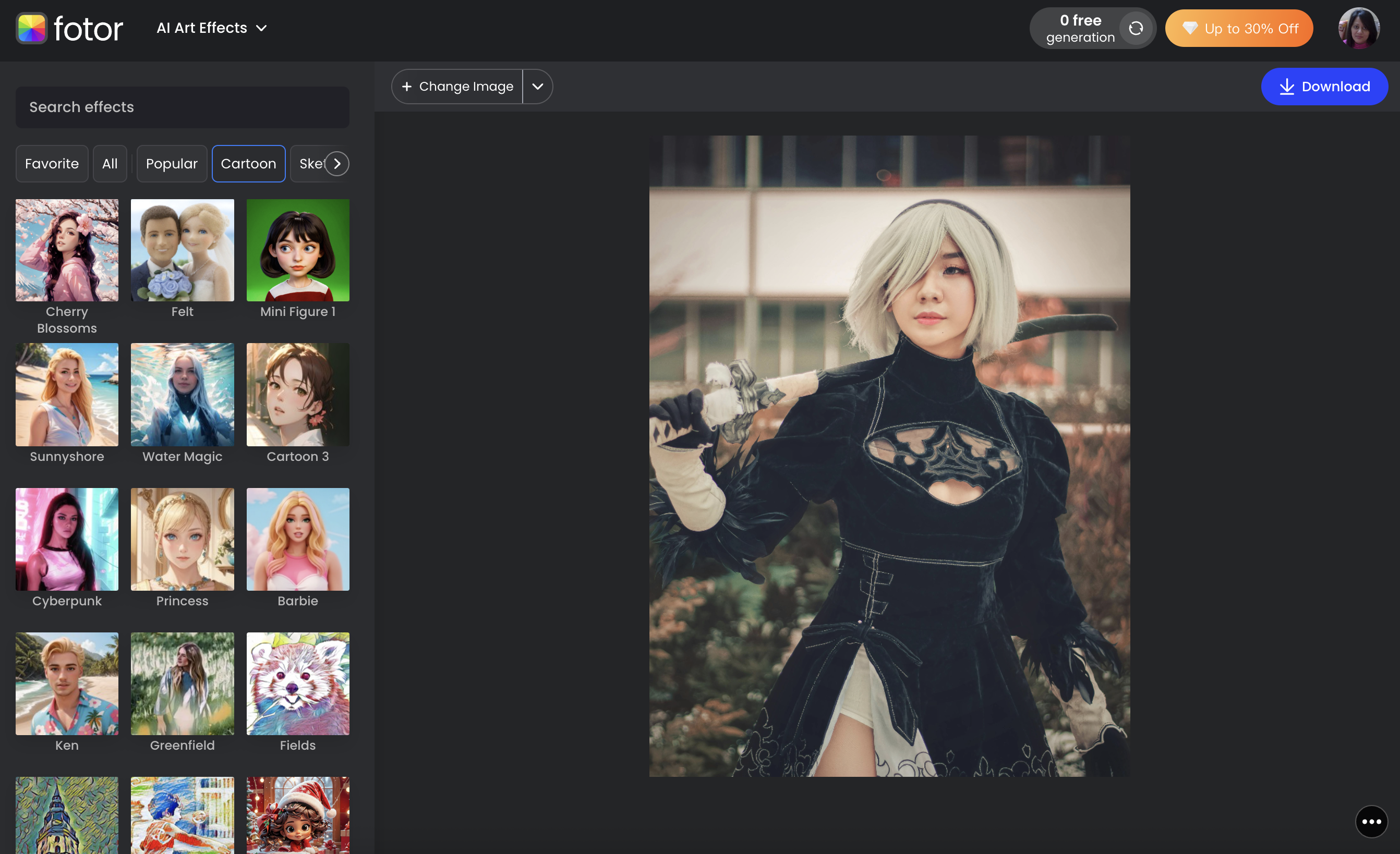 Fotor anime face creator
